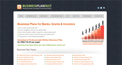 Desktop Screenshot of businessplanfast.com