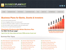 Tablet Screenshot of businessplanfast.com